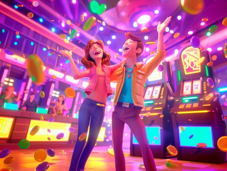 Boom City free spin bonus round with multiplier icons on watitoto 124