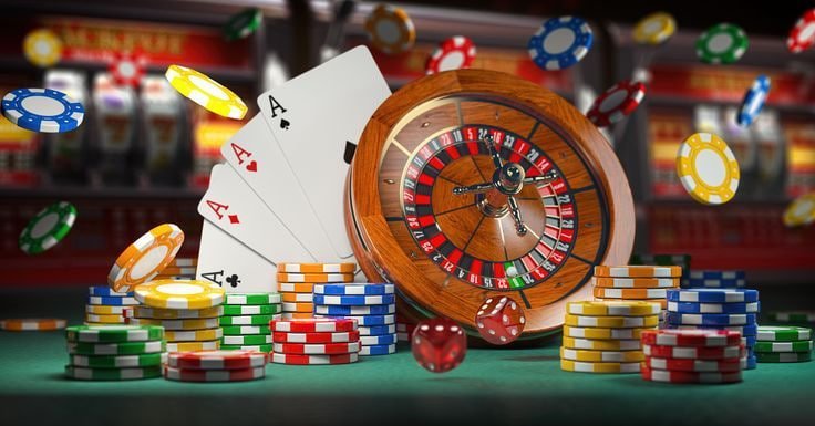 Live casino table interface showing blackjack and roulette games